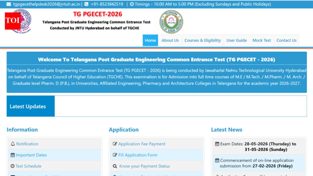 TS PGECET 2026 datesheet released: Check important dates here