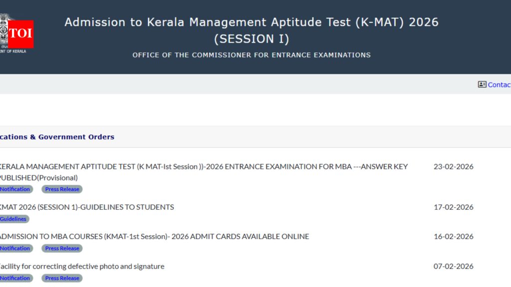 KMAT 2026 answer key objection window closes today at cee.kerala.gov.in: Direct link to raise challenges here