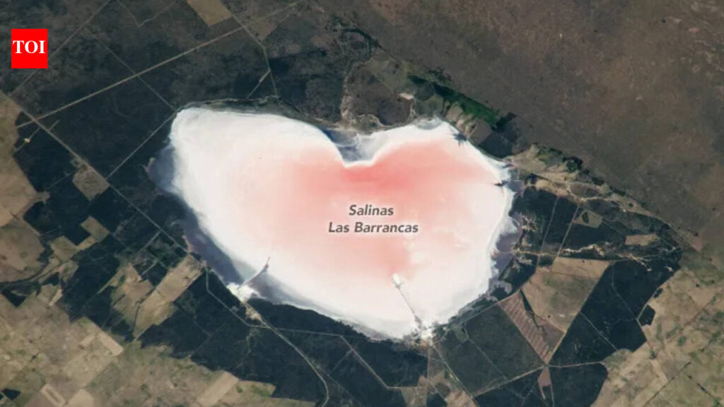 NASA captures ‘heart-shaped’ lake glowing pink in Argentina |