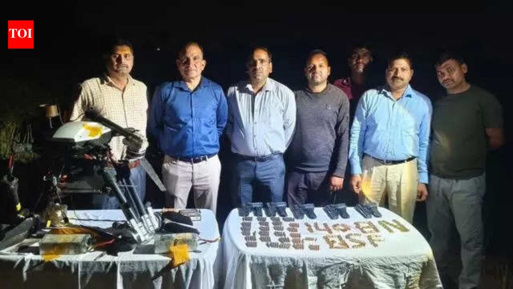 Drone-dropped arms cache seized near Bikaner; BSF, police recover 5 China-made pistols, 325 cartridges | Jaipur News