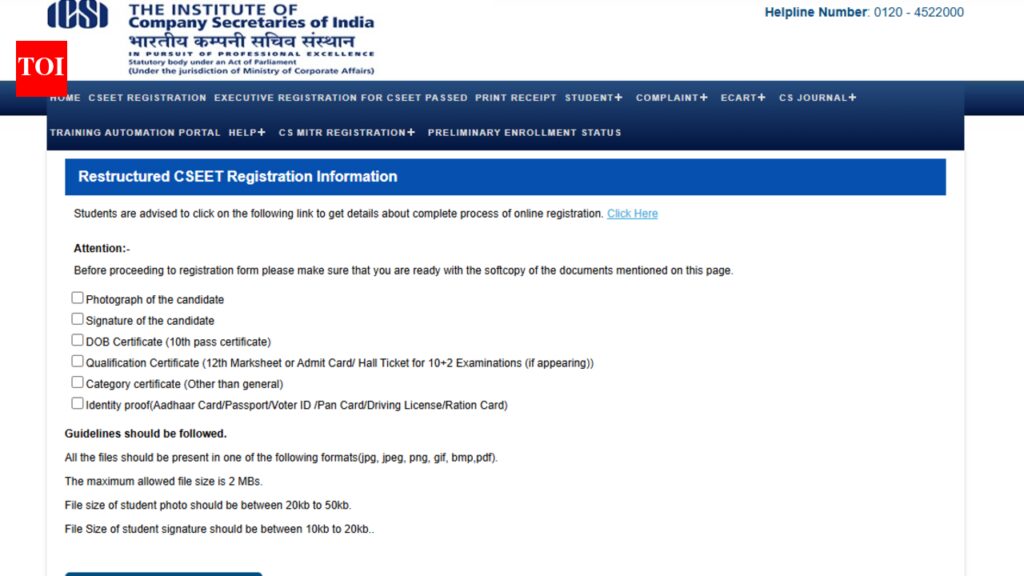 ICSI CSEET 2026 registration ends tomorrow: Check direct link to apply here