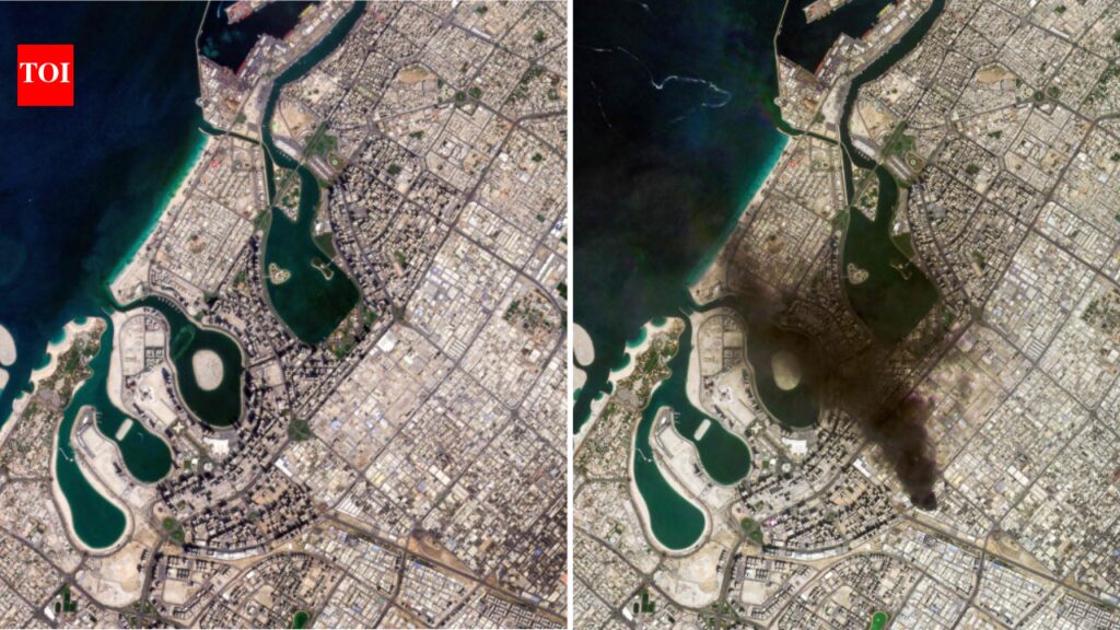 Iran Drone Attack: Satellite images show impact of Iran missile and drone attacks on Dubai