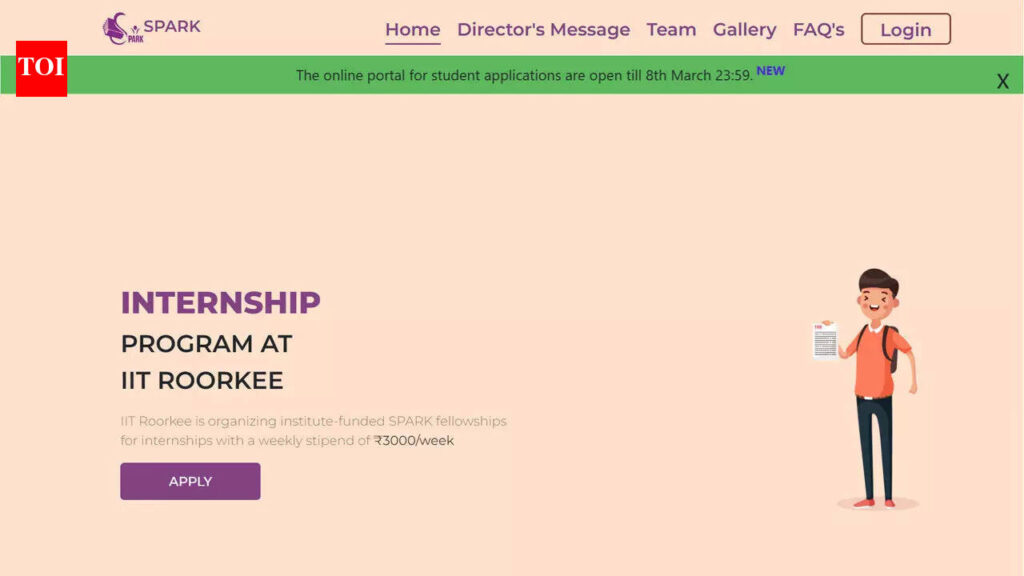 Iit Roorkee Internship: SPARK 2026 internship at IIT Roorkee opens for eligible undergraduates, apply before March 8 |