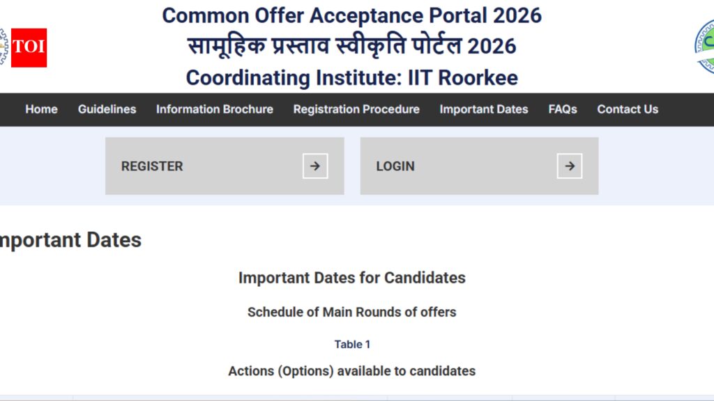 GATE COAP 2026 schedule released: Round 1 begins on May 11; check important dates here