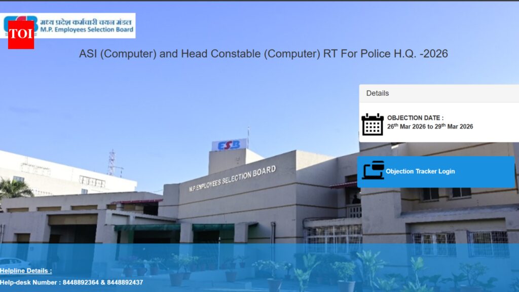 MPESB ASI / HC answer key released: Check direct link to download