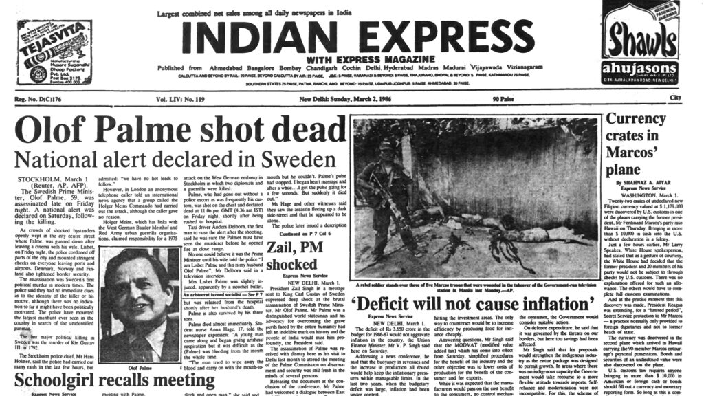 40 years ago March 02, 1986: Swedish PM shot dead