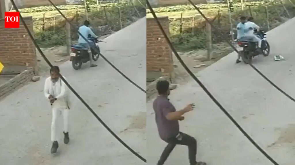 Up Lawyer Shot Dead: Caught on cam: UP lawyer shot dead during morning walk in full public view in Mirzapur | Varanasi News