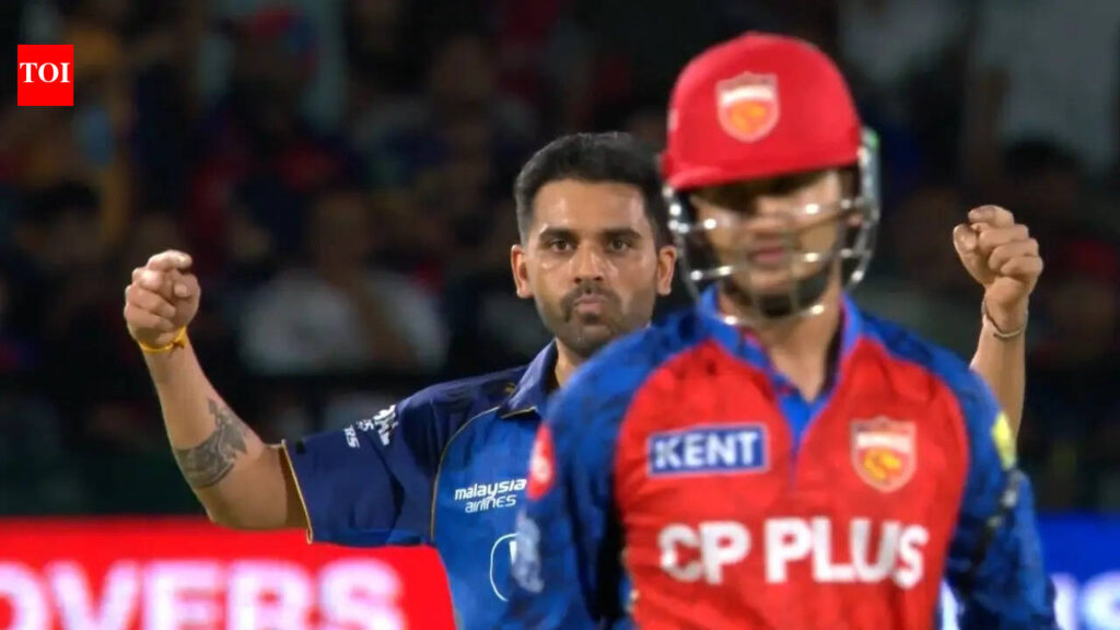 Deepak Chahar’s reaction after deceiving Priyansh Arya with variation in MI vs PBKS match goes viral