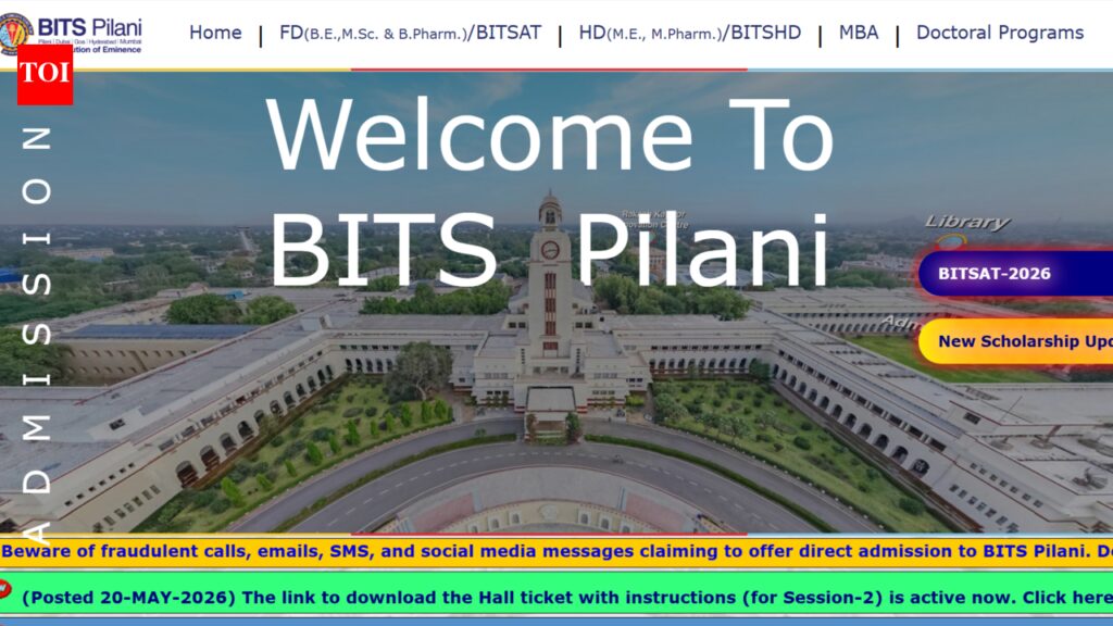BITSAT 2026 admit card released for Session 2 at admissions.bits-pilani.ac.in: Direct link to download hall ticket here