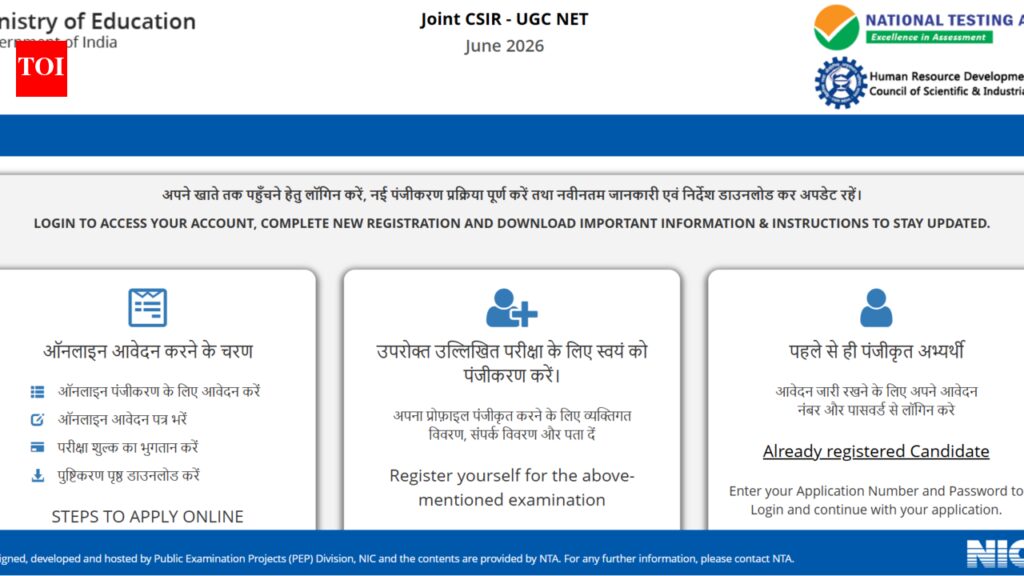 CSIR UGC NET 2026 registration begins for June session: Check key dates, direct link to apply