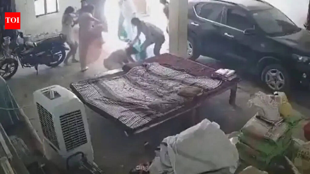 SP woman leader dragged by hair, ‘beaten’ inside house in UP; CCTV captures chilling attack | Lucknow News