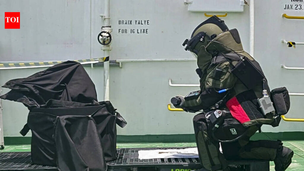 Navy removes unexploded warhead from struck ship | India News
