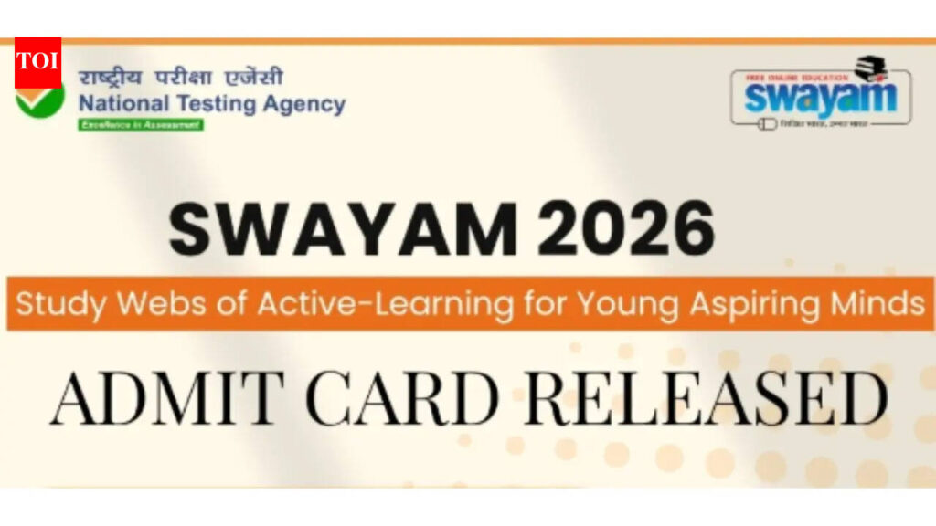 SWAYAM January 2026 Admit Card out at exams.nta.nic.in: Check direct link to download