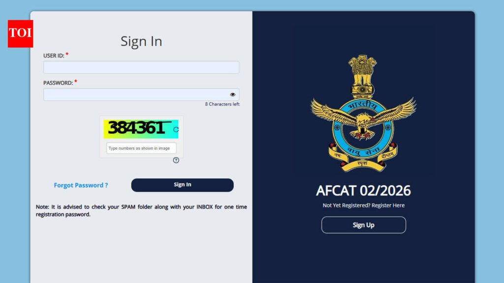 AFCAT 02/2026 application window closes today for Indian Air Force vacancies; apply here