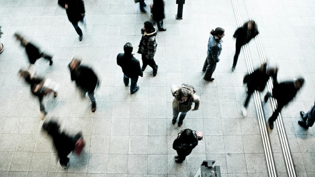 Do people have a tendency to walk in particular directions?