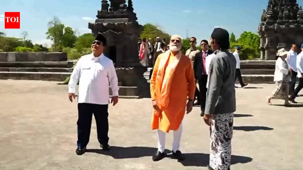 PM Modi offers prayers at Indonesia’s 1,000-year-old Prambanan Temple – Watch | India News