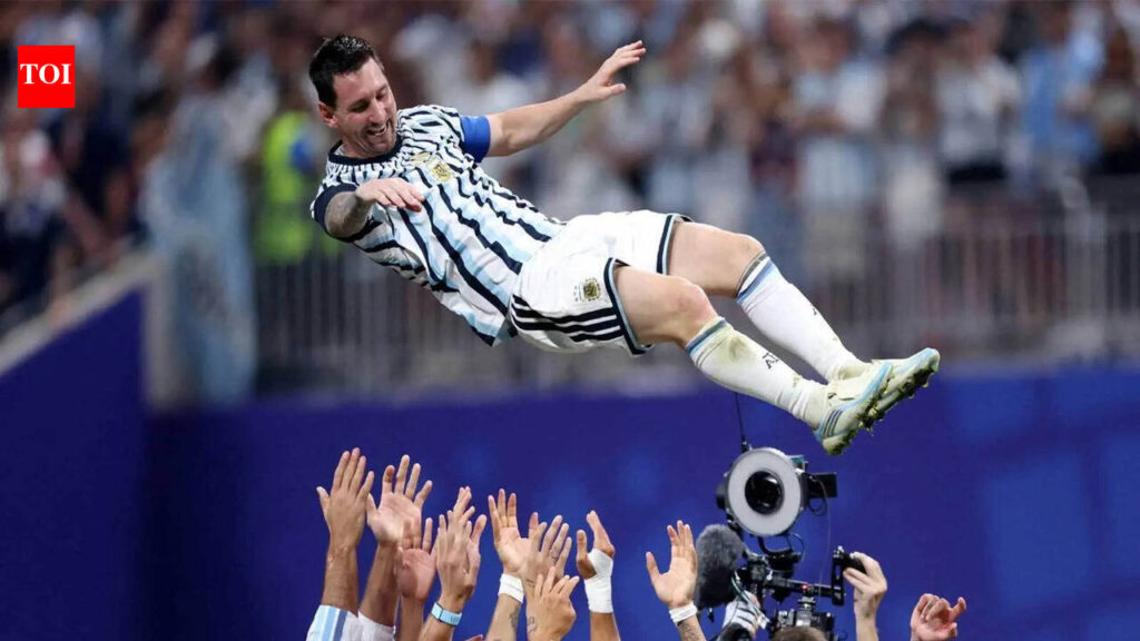 Watch: Tearful Lionel Messi lifted aloft as Argentina’s locker room and Buenos Aires erupt after epic World Cup escape | Football News