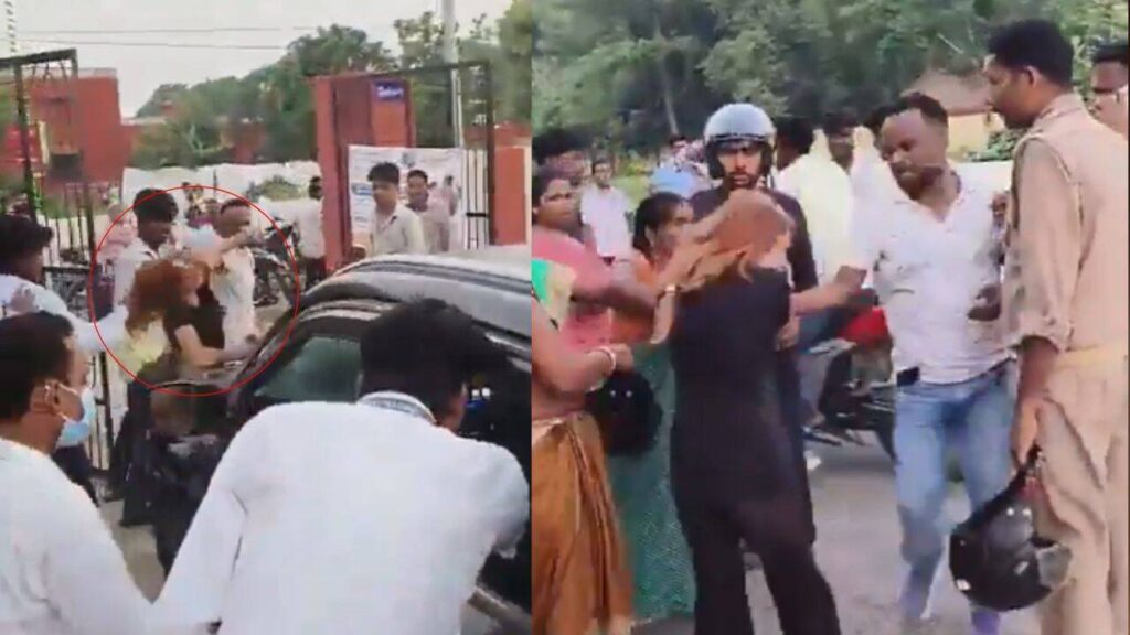 ‘Slapped, dragged by hair’: UP woman alleges assault over road rage; viral video shows attack as police watched | Lucknow News