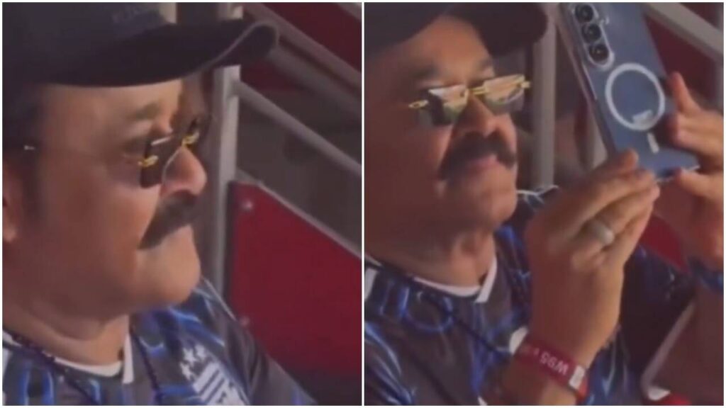 Mohanlal spotted at Argentina vs Switzerland FIFA World Cup quarterfinal: WATCH video | Malayalam Movie News