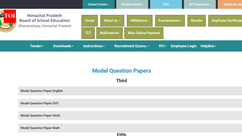 HPBOSE Class 10th model question papers released at hpbose.org: Direct link to download here