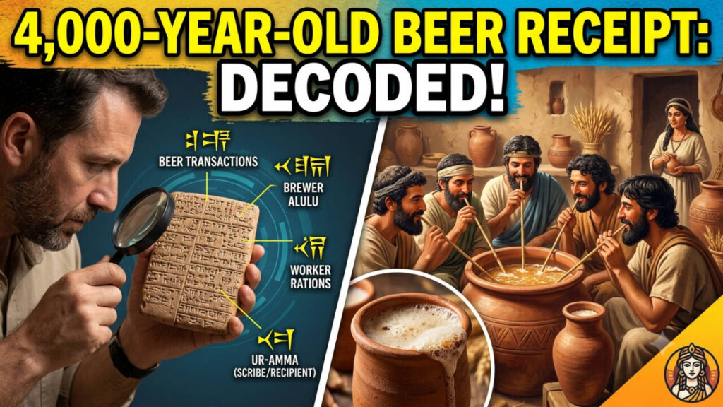 Archaeologists have decoded a 4,000-year-old beer receipt, uncovering fascinating details about ancient drinking culture and society