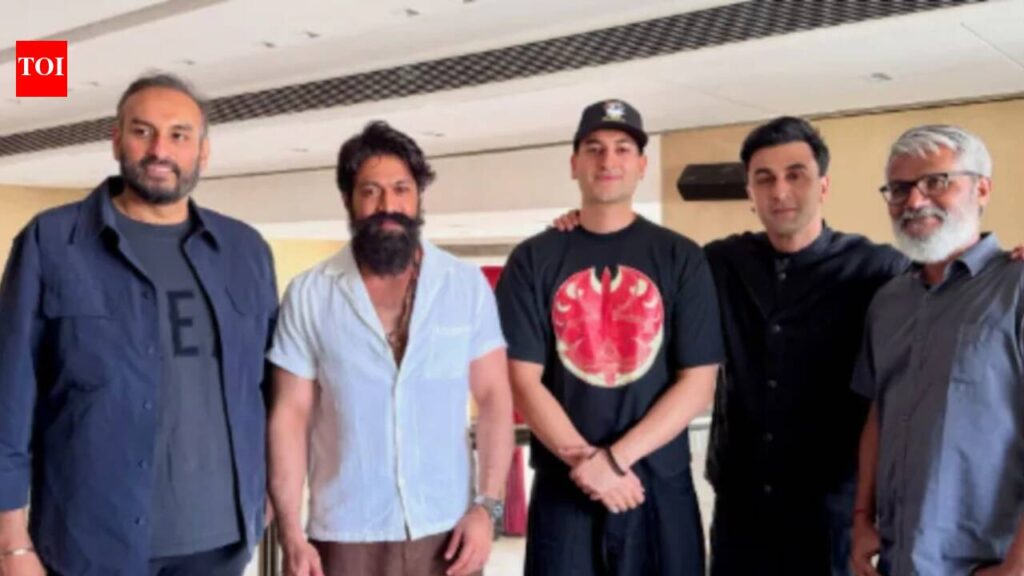 Ranbir Kapoor, Yash pose with Rishab Rikhiram Sharma ahead of ‘Ramayana’ event; trailer to release on July 24 |