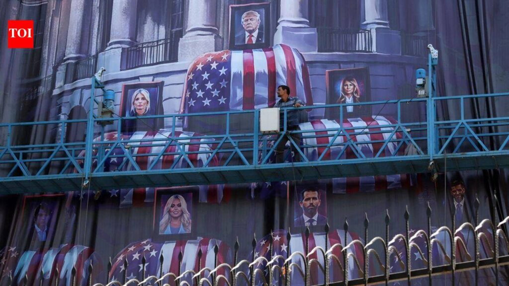 ‘Blood for blood’: Iran displays giant billboard with Donald, Melania and Trump children in coffins