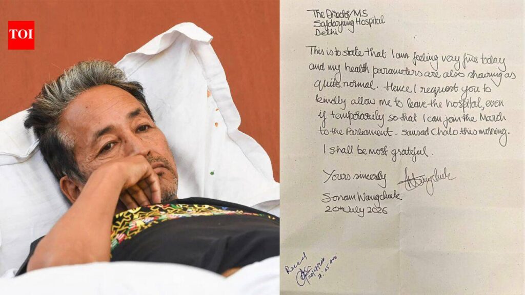 ‘Feeling very fine’: Sonam Wangchuk seeks discharge from hospital to join ‘Chalo Sansad’ march; calls restrictions unjustified | Delhi News