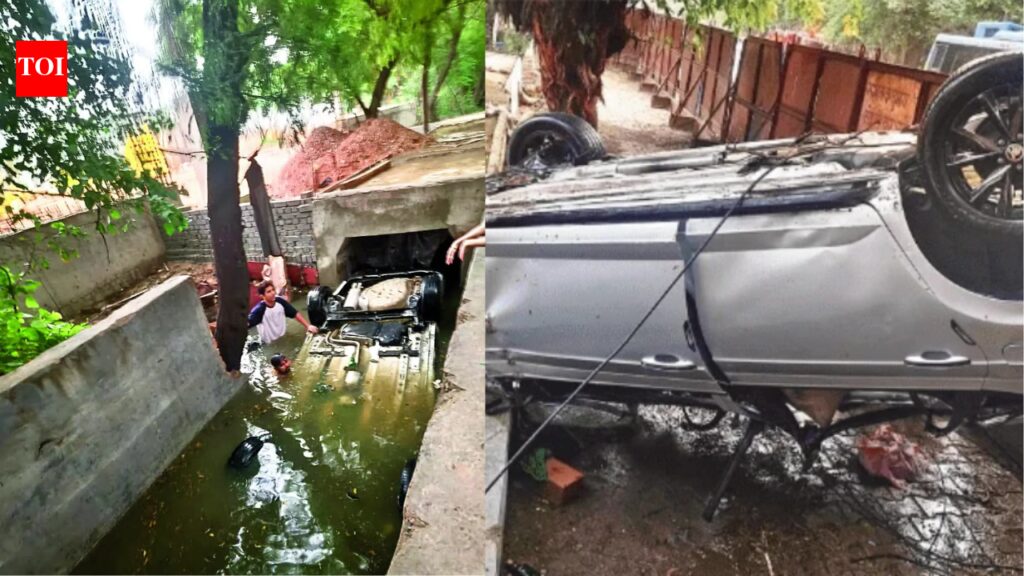 20-year-old US student, army officer’s son, dies as car plunges into open drain in south Delhi | Delhi News