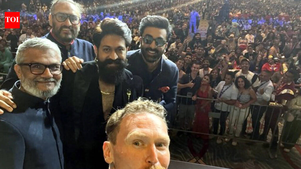 Ranbir Kapoor, Yash pose with ‘Ramayana’ director Nitesh Tiwari and Namit Malhotra at Comic-Con; team gears up for USD 40 million marketing campaign |