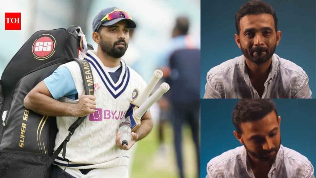 Ajinkya Rahane fights back tears as he bids farewell to international cricket – WATCH | Cricket News