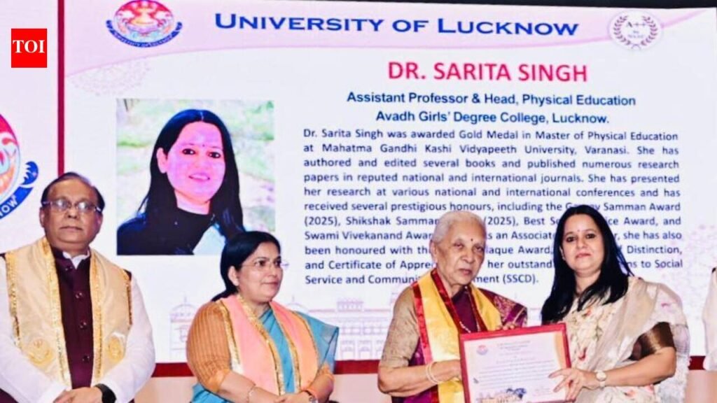Sarita Singh honoured at LU convocation | Lucknow News