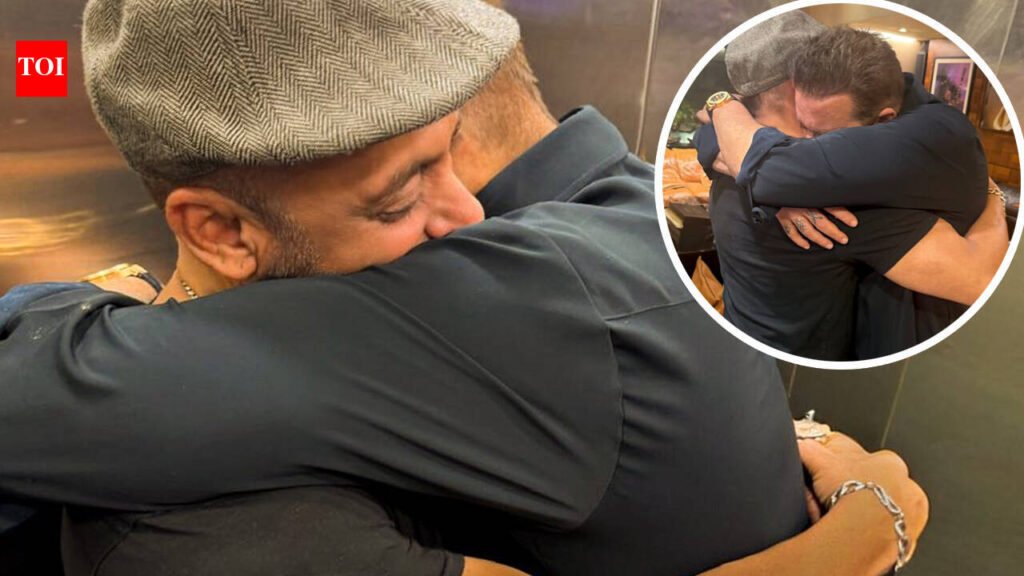 Salman Khan shares photos of his emotional reunion with Sanjay Dutt: ‘I love you Baba’ |
