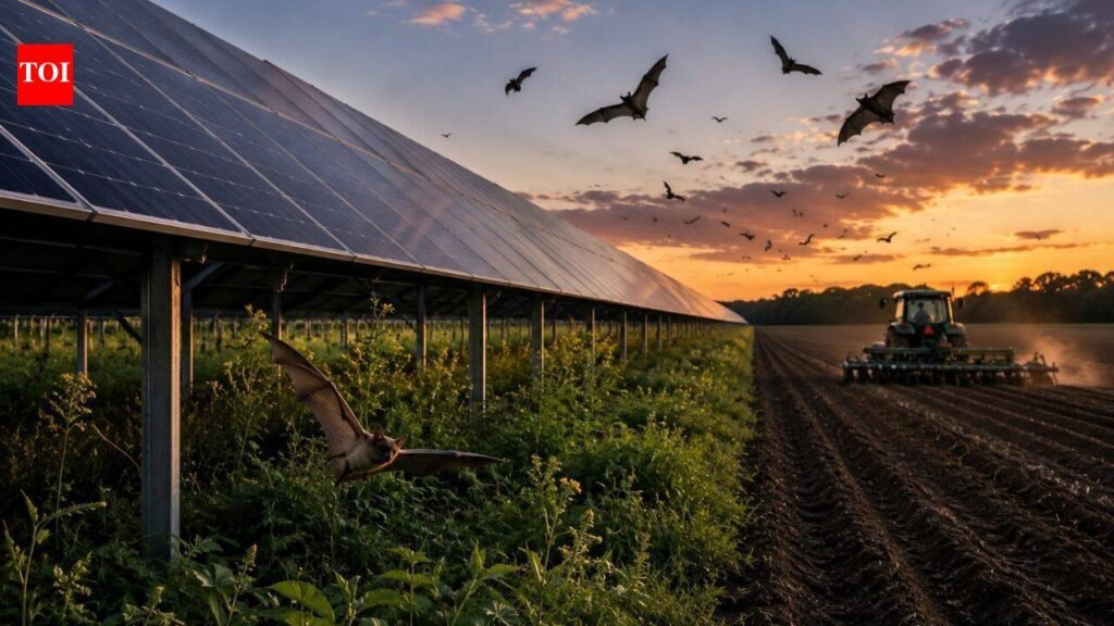 Bat activity jumped 50% over Midwest solar farms as farmers planted nearby fields, and researchers think vegetation beneath panels may be the reason